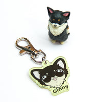 Customized Pet ID Tag - Personalized Acrylic Nametag - Over 50 Dog Breeds - Durable Double-Sided Identity Tag - Pawsome Island