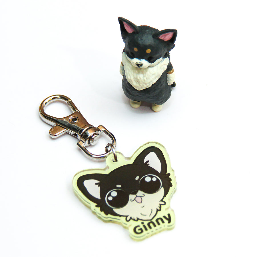Customized Pet ID Tag - Personalized Acrylic Nametag - Over 50 Dog Breeds - Durable Double-Sided Identity Tag - Pawsome Island