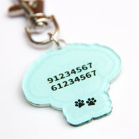 Customized Pet ID Tag - Personalized Acrylic Nametag - Over 50 Dog Breeds - Durable Double-Sided Identity Tag - Pawsome Island