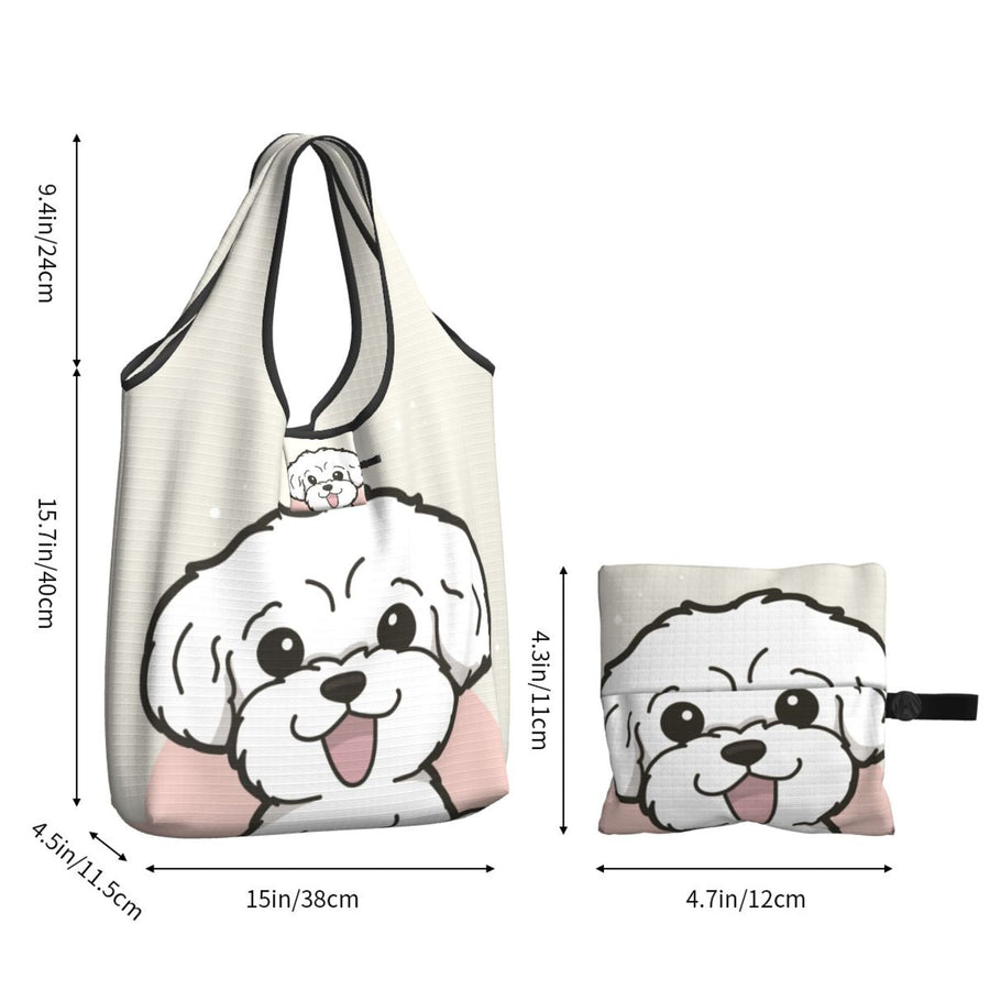 Maltese Foldable Eco Bag | Durable & Waterproof Reusable Bag - Pawsome Island