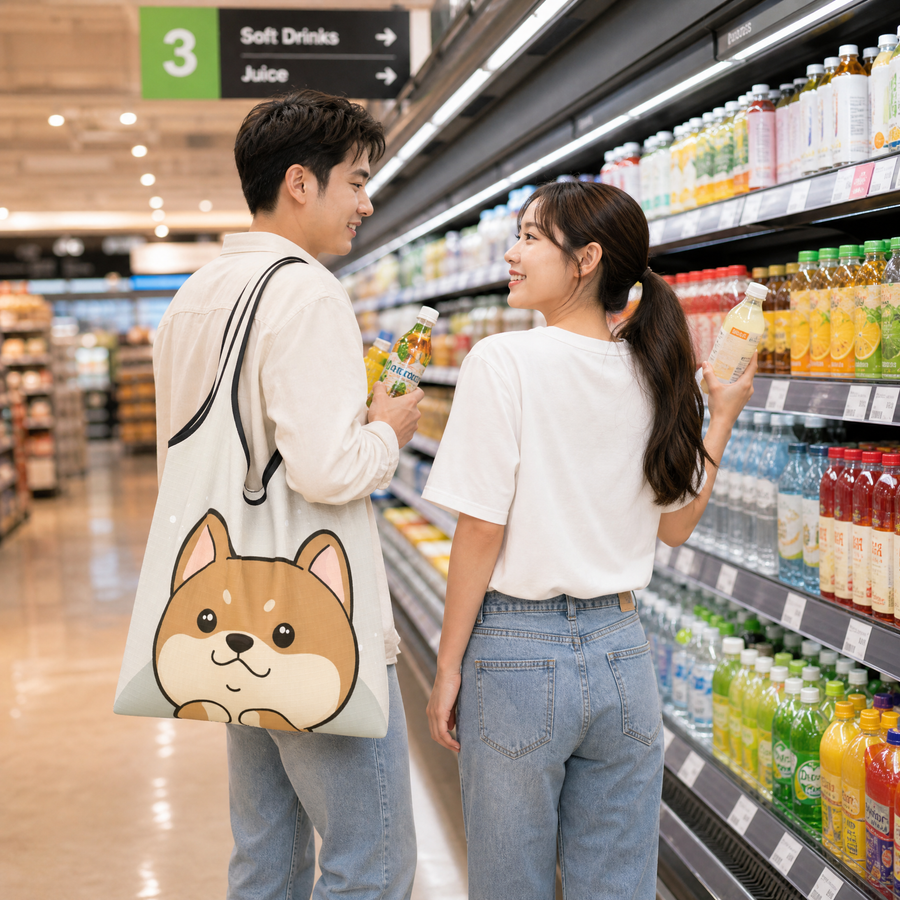 Shiba Inu Foldable Eco Bag | Durable & Waterproof Reusable Bag - Pawsome Island