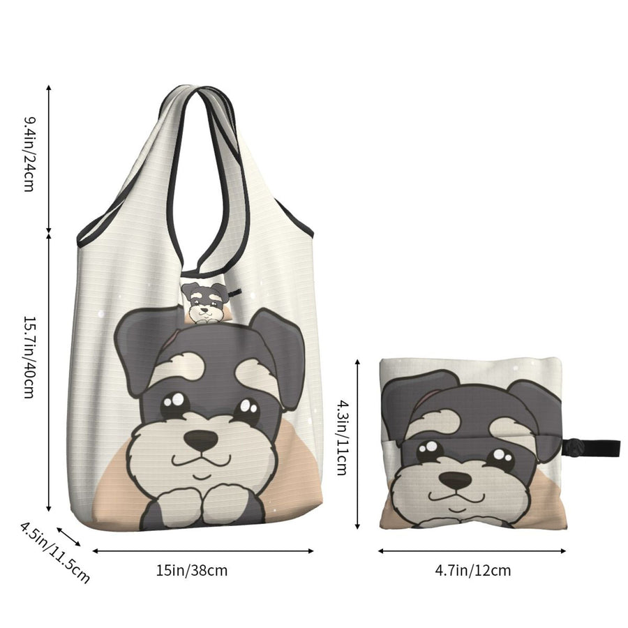 Schnauzer Foldable Eco Bag | Durable & Waterproof Reusable Bag - Pawsome Island