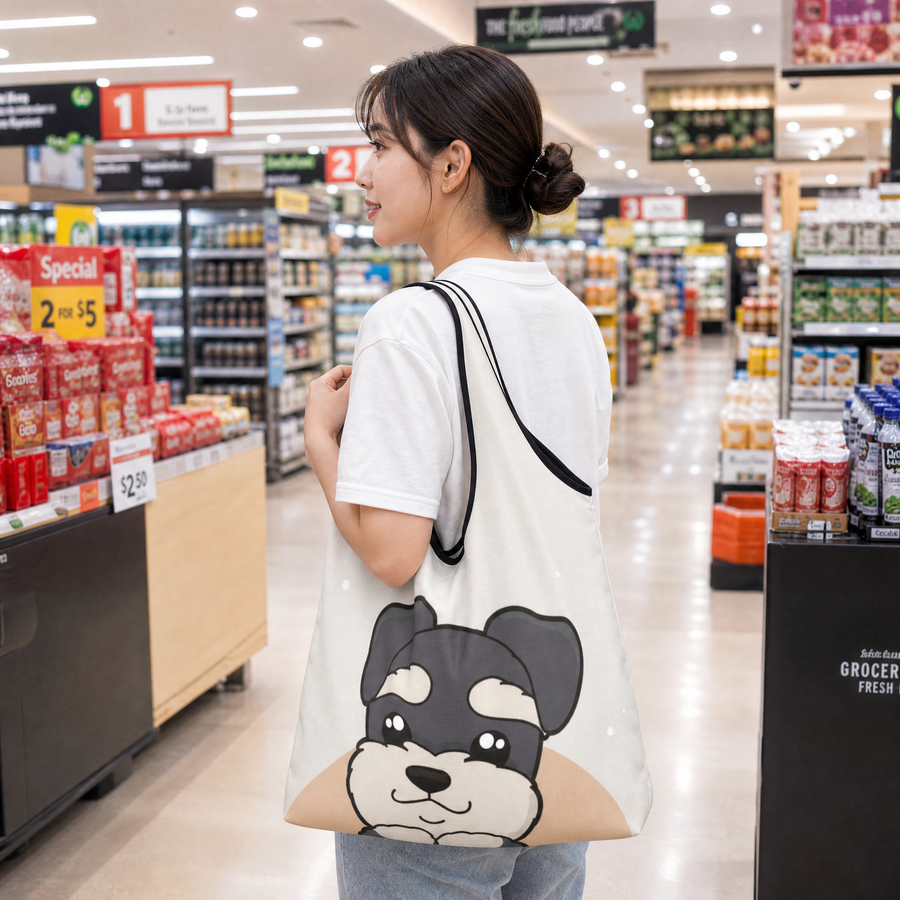 Schnauzer Foldable Eco Bag | Durable & Waterproof Reusable Bag - Pawsome Island
