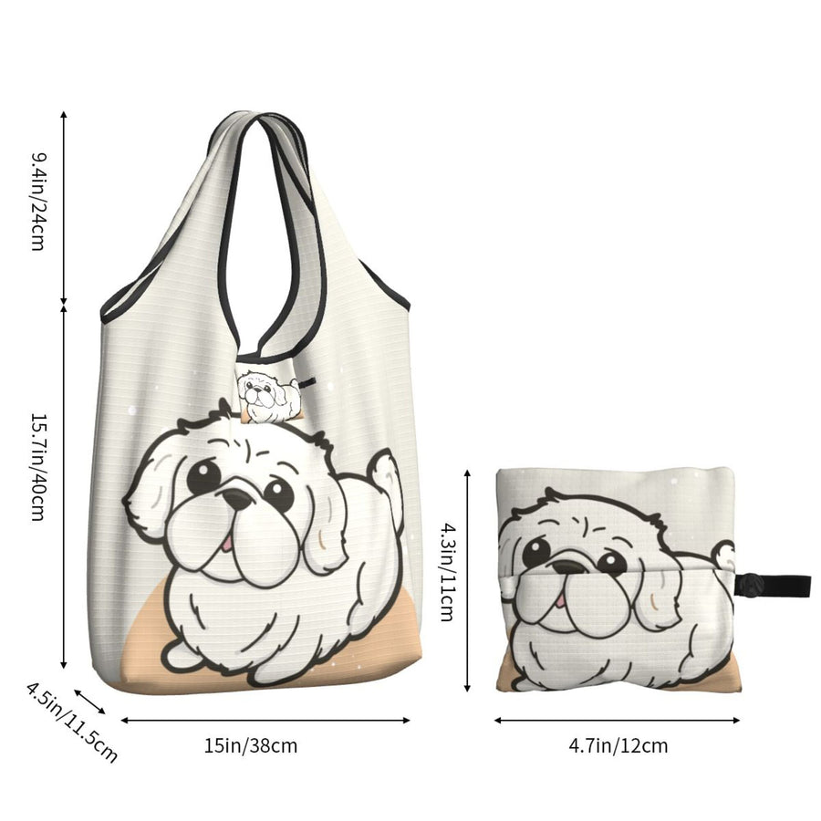 Pekingese Foldable Eco Bag | Durable & Waterproof Reusable Bag - Pawsome Island