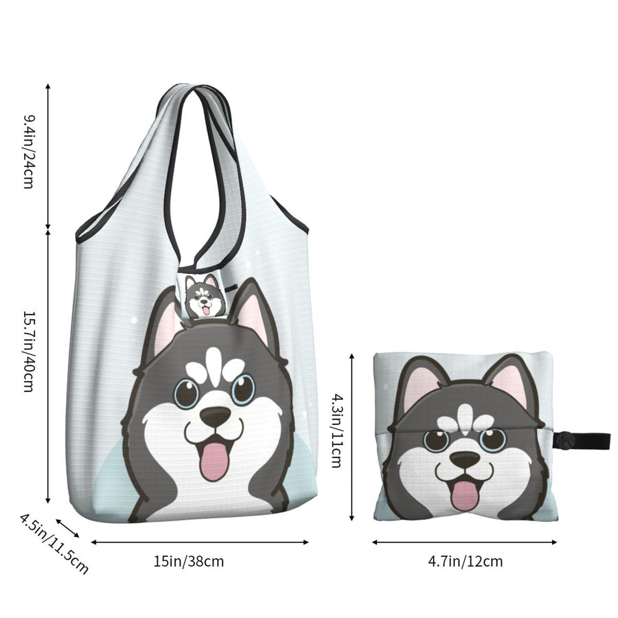Husky Foldable Eco Bag | Durable & Waterproof Reusable Bag - Pawsome Island