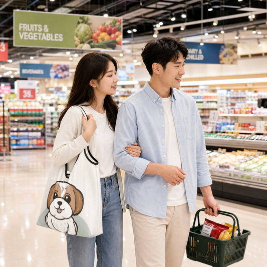 Shih Tzu Foldable Eco Bag | Durable & Waterproof Reusable Bag