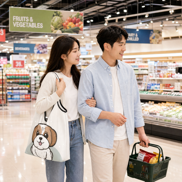 Shih Tzu Foldable Eco Bag | Durable & Waterproof Reusable Bag