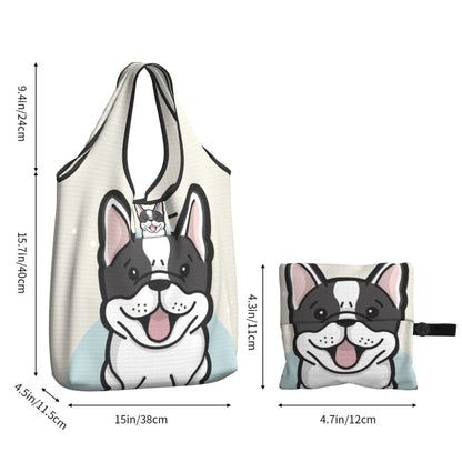 French Bulldog Foldable Eco Bag | Durable & Waterproof Reusable Bag