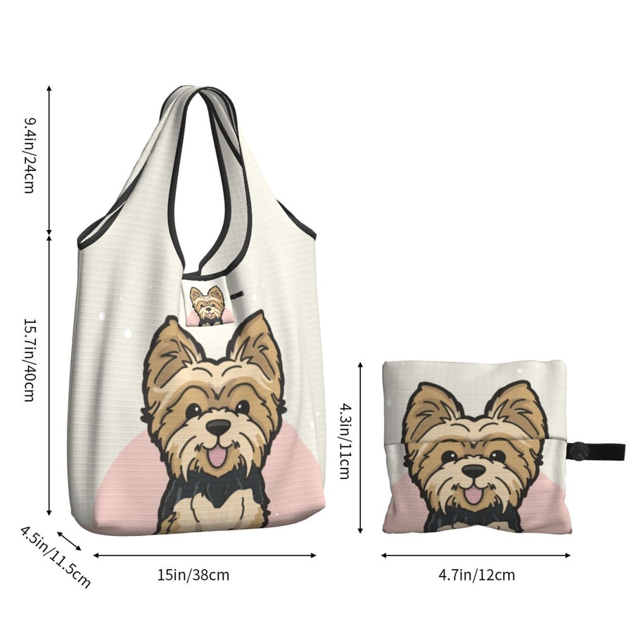 Yorkie Foldable Eco Bag | Durable & Waterproof Reusable Bag - Pawsome Island