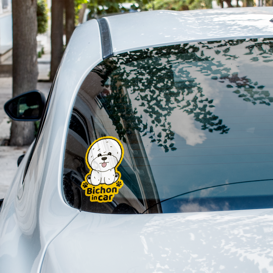 Bichon Car Sticker - A Must-Have for Dog Lovers! - Pawsome Island - Pawsome Island