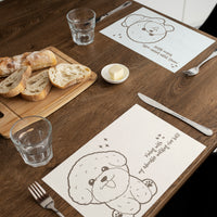 Bichon Themed Placemats,  Pet Dining Decor, Bichon Dog Table Mats, Set of 2 - Pawsome Island