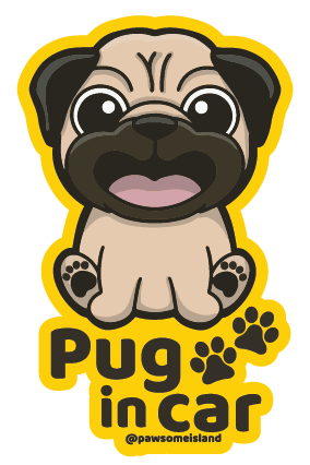 Dog Breed Car Window Sticker - Static Cling (33 Breeds) - Removable & Reusable No-Glue Decal - Pawsome Island