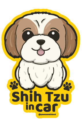 Dog Breed Car Window Sticker - Static Cling (33 Breeds) - Removable & Reusable No-Glue Decal - Pawsome Island