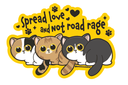 Cat Window Sticker - Static Cling Decal - Removable & Reusable - No-Glue Car Accessory - Pawsome Island