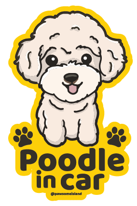 Dog Breed Car Window Sticker - Static Cling (33 Breeds) - Removable & Reusable No-Glue Decal - Pawsome Island