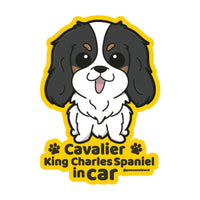 Cavalier カーステッカー (車内用) | 糊残りしない静電吸着 (15cm) - Pawsome Island