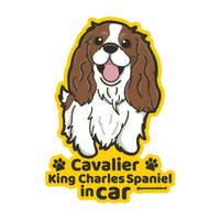 Cavalier カーステッカー (車内用) | 糊残りしない静電吸着 (15cm) - Pawsome Island