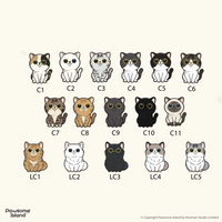 cat Illustration Chart for Custom Pet Name Tag - Pawsome Island - Pawsome Island