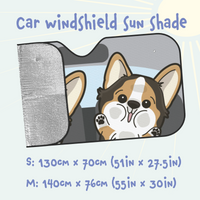 Corgi Car Windshield Sun Shade, Cute Dog UV Protector, Pet Auto Sunshade - Pawsome Island - Pawsome Island
