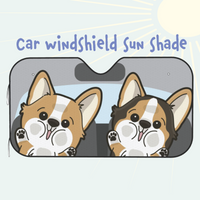 Corgi Car Windshield Sun Shade, Cute Dog UV Protector, Pet Auto Sunshade - Pawsome Island - Pawsome Island