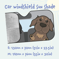 Dachshund Car Windshield Sun Shade, Cute Dog UV Protector, Pet Auto Sunshade - Pawsome Island - Pawsome Island
