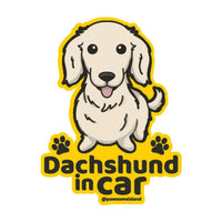 Dachshund カーステッカー (車内用) | 糊残りしない静電吸着 (15cm) - Pawsome Island