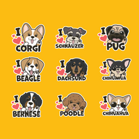 I Love Pets Die-Cut Acrylic Sign - Adorable Dog Breed Designs - Pawsome Island - Pawsome Island