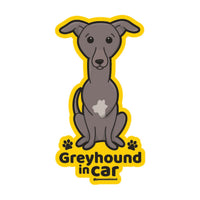 Italian Greyhound カーステッカー (車内用) | 糊残りしない静電吸着 (15cm) - Pawsome Island