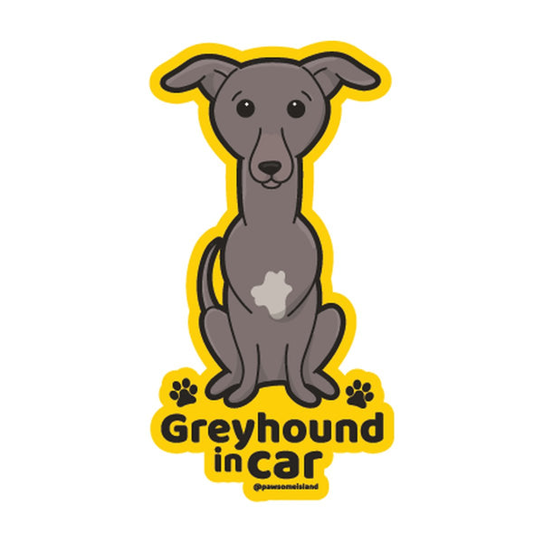 Italian Greyhound カーステッカー (車内用) | 糊残りしない静電吸着 (15cm)