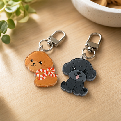 迷你貴賓犬吊飾 | 萌島狗友 | 狗狗品種鑰匙圈