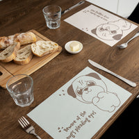 Pug Placemats, Pet Dining Decor, Pug Dog Table Mats,Set of 2 - Pawsome Island
