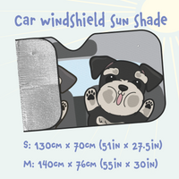 Schnauzer Car Windshield Sun Shade, Cute Dog UV Protector, Pet Auto Sunshade - Pawsome Island - Pawsome Island