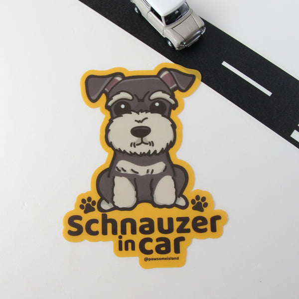 Schnauzer Car Sticker - A Must-Have for Dog Lovers!