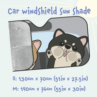 Shiba Inu Car Windshield Sun Shade, Cute Dog UV Protector, Pet Auto Sunshade - Pawsome Island - Pawsome Island