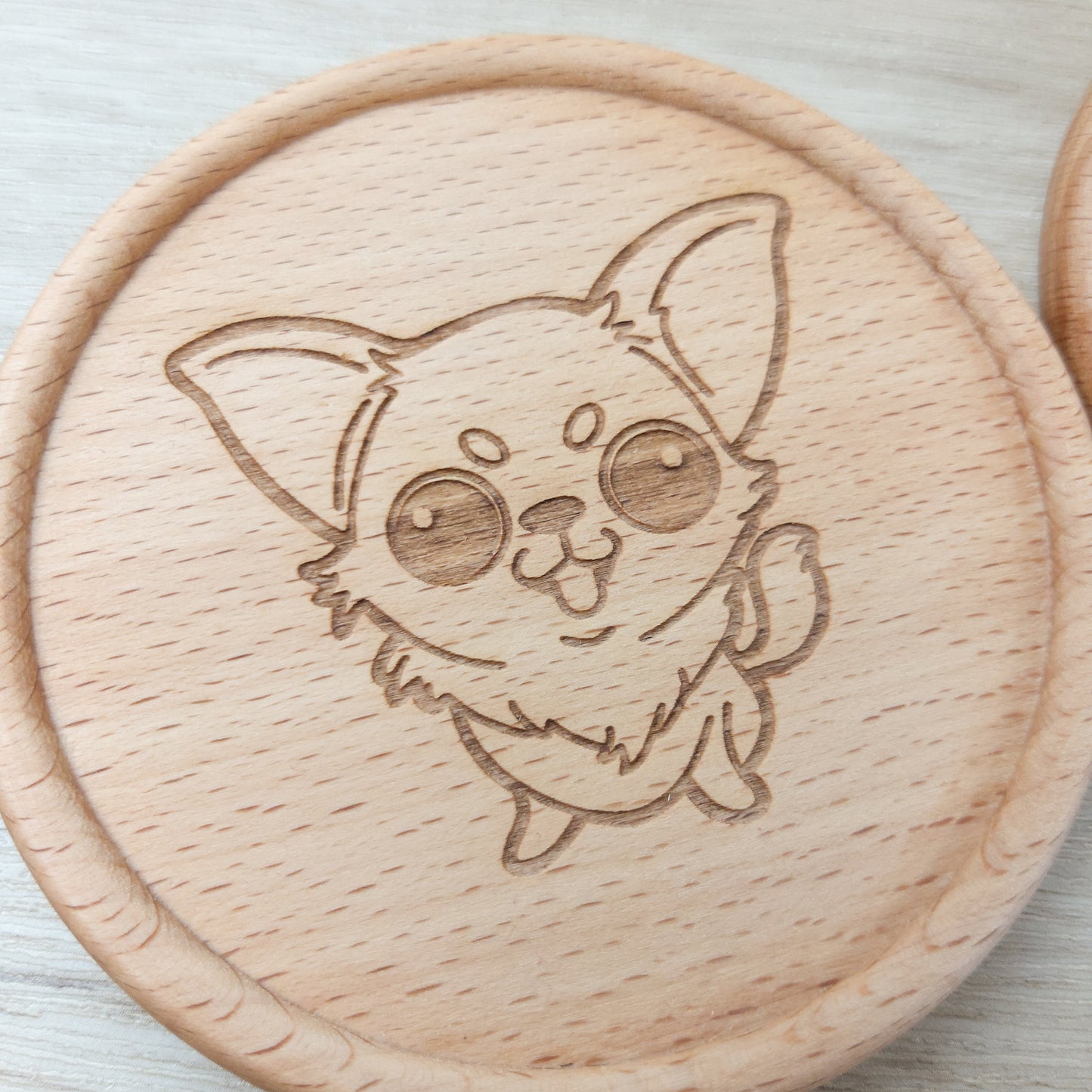 Chihuahua Wooden Coaster Chihuahua Coaster