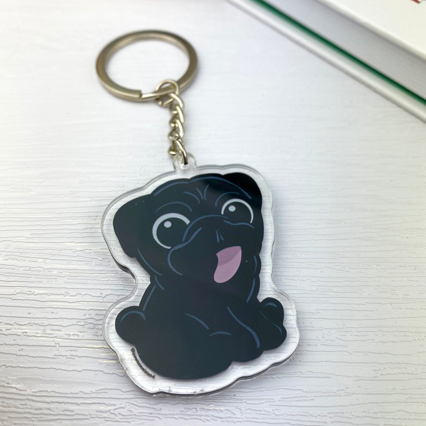 Black Starling Double Sided Keychain