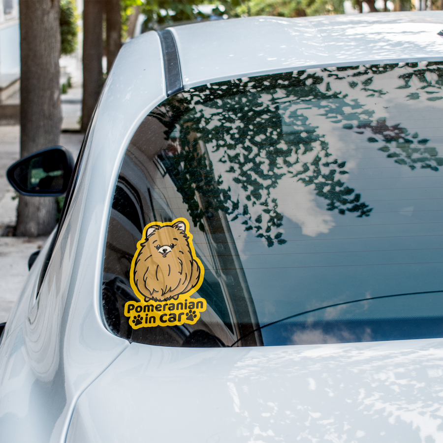 Pomeranian Car Sticker - A Must-Have for Dog Lovers! - Pawsome Island - Pawsome Island