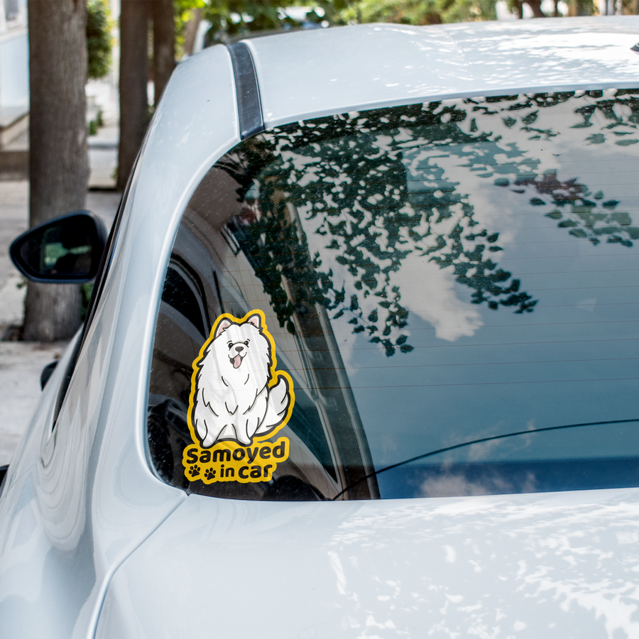 Samoyed Car Sticker - A Must-Have for Dog Lovers! - Pawsome Island - Pawsome Island