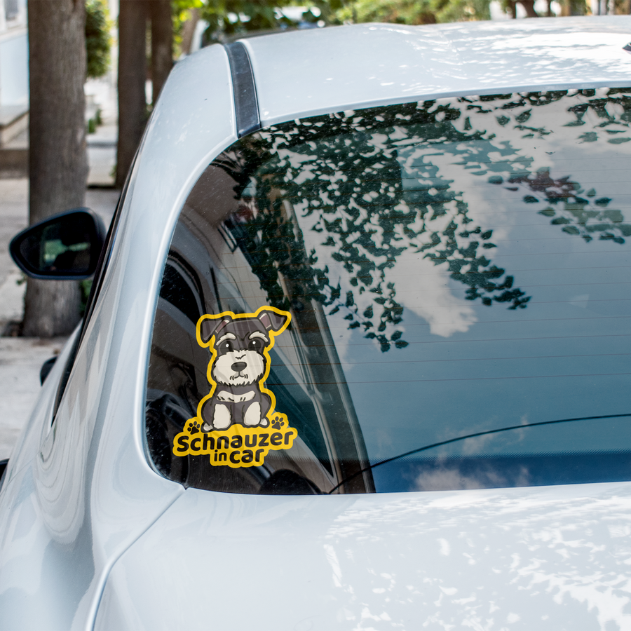 Schnauzer Car Sticker - A Must-Have for Dog Lovers! - Pawsome Island - Pawsome Island